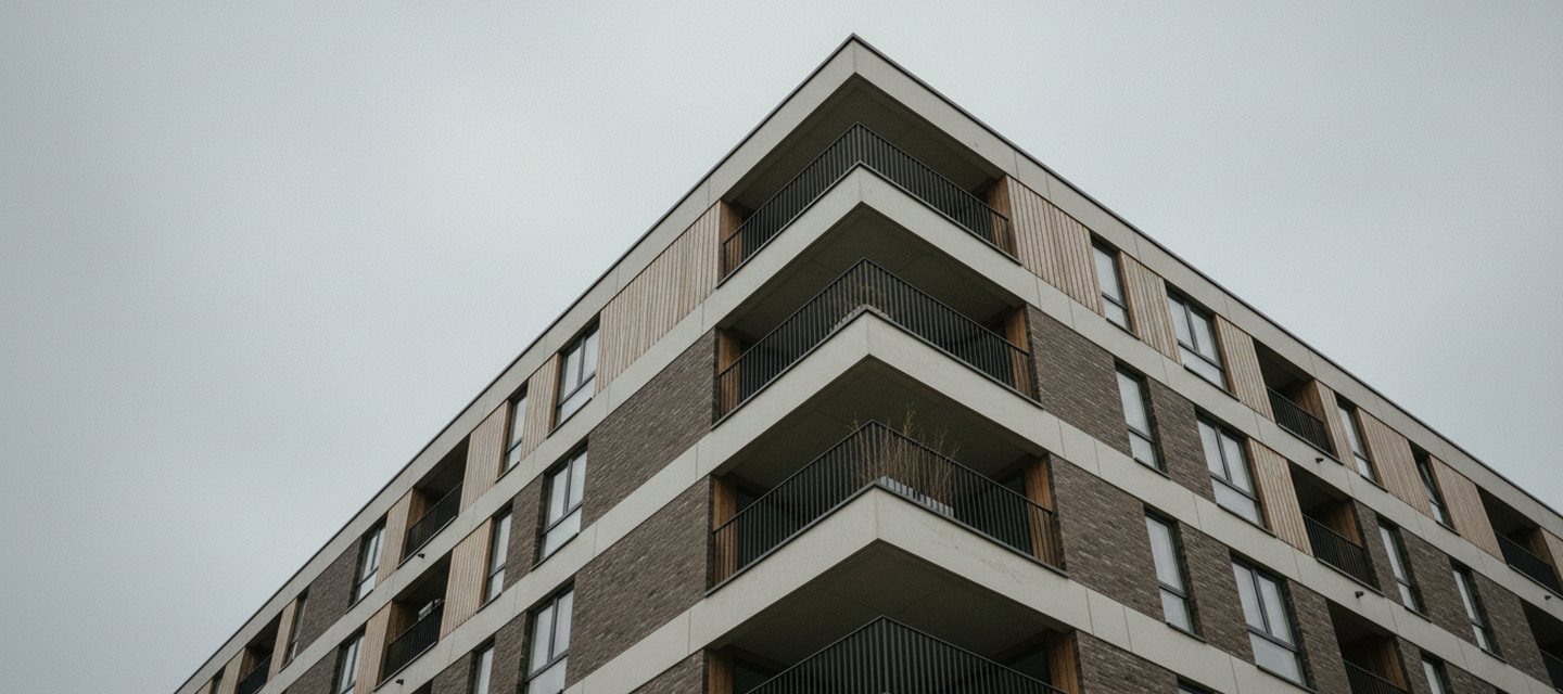 AI-genereret pladsholderfoto af dansk etagebyggeri