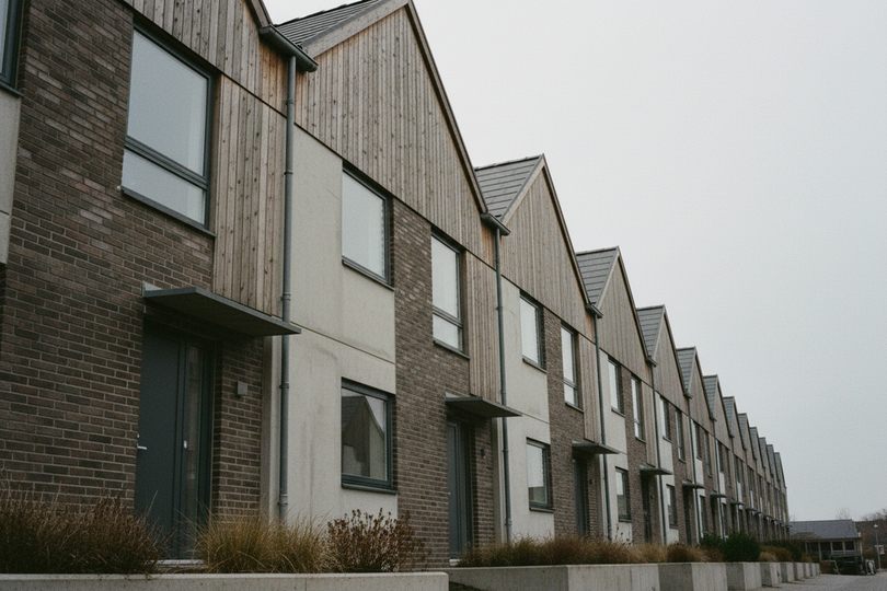 Rækkehuse — AI-genereret pladsholderfoto